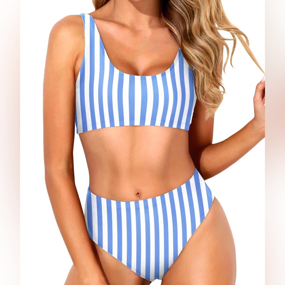 NWT Tempt Me Scoop Neck Bikini – High Waisted Two Piece, XS